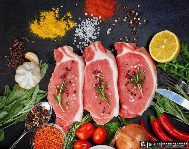 番茄 红辣椒 柠檬片 肉食材 食物原料 食品摄影 狼牙创意_设计灵感